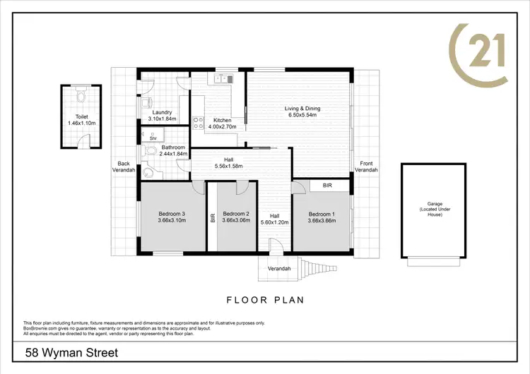 Floorplan of Homely house listing, 58 Wyman Street, Broken Hill NSW 2880