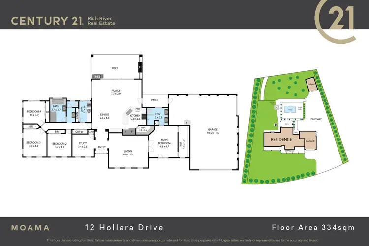 Floorplan of Homely house listing, 12 Hollara Drive, Moama NSW 2731