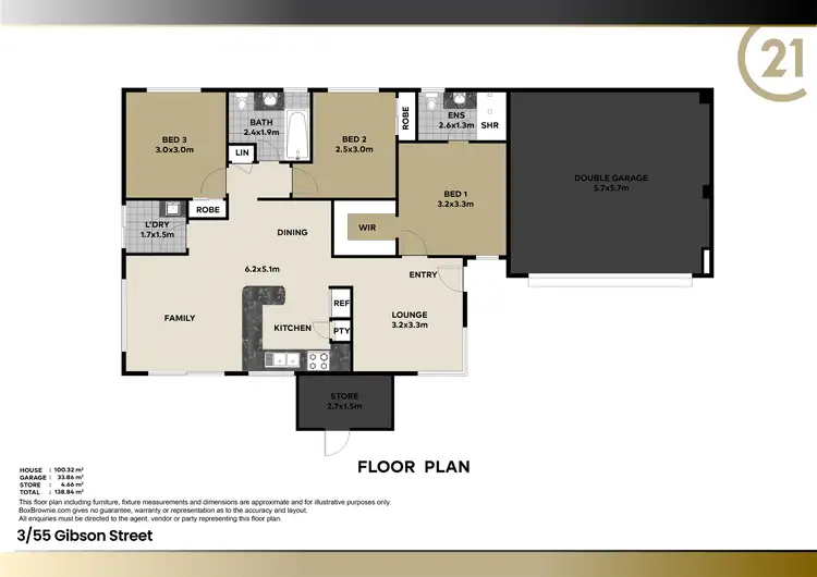 Floorplan of Homely unit listing, 3/55 Gibson Street, Mandurah WA 6210
