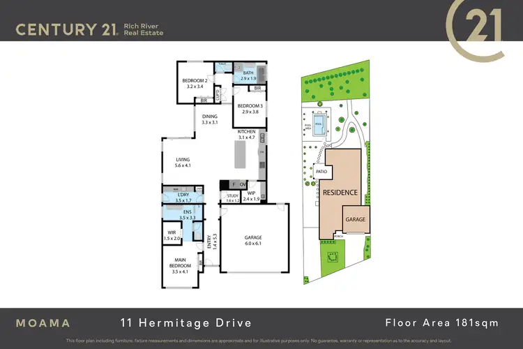 Floorplan of Homely house listing, 11 Hermitage Drive, Moama NSW 2731
