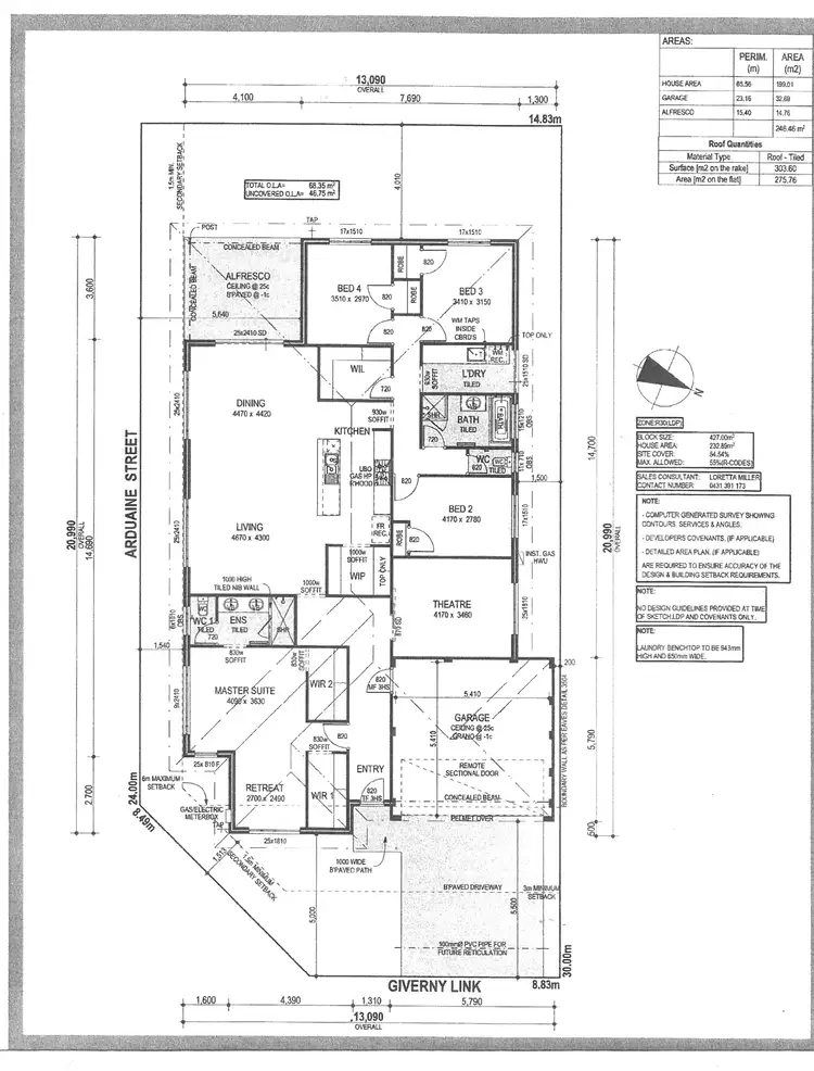 Floorplan of Homely house listing, 1 Giverny Link, Landsdale WA 6065