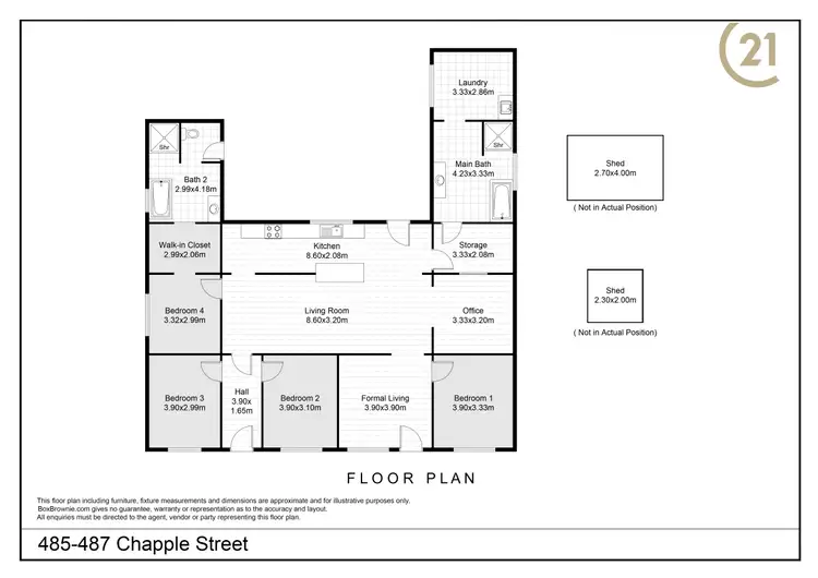 Floorplan of Homely house listing, 485-487 Chapple Street, Broken Hill NSW 2880