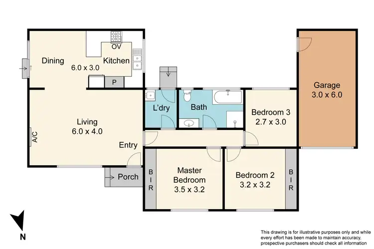 Floorplan of Homely unit listing, 1/17 Dyer Court, Clarinda VIC 3169
