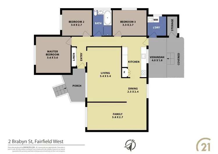 Floorplan of Homely house listing, 2 Brabyn Street, Fairfield West NSW 2165