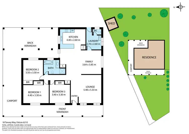 Floorplan of Homely house listing, 18 Tansey Way, Falcon WA 6210