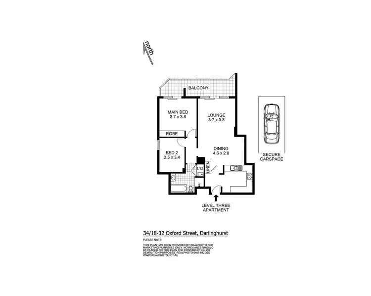 Floorplan of Homely apartment listing, 34/18-32 Oxford Street, Darlinghurst NSW 2010