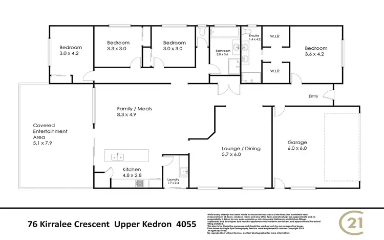Floorplan of Homely house listing, 76 Kirralee Cr Upper Kedron, Upper Kedron QLD 4055