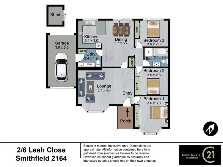 Floorplan of Homely house listing, 2/6 Leah Close, Smithfield NSW 2164