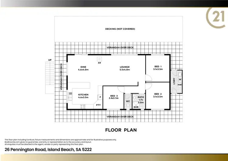 Floorplan of Homely house listing, 26 Pennington Road, Island Beach SA 5222