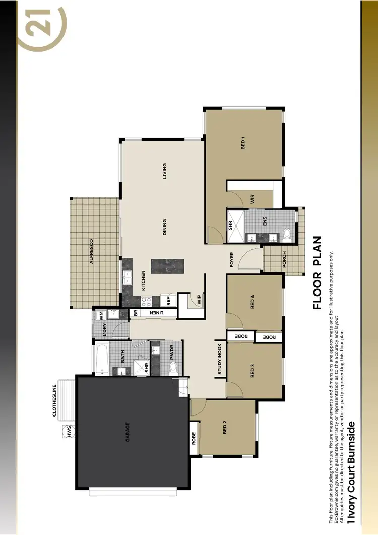 Floorplan of Homely house listing, 1 Ivory Court, Burnside QLD 4560
