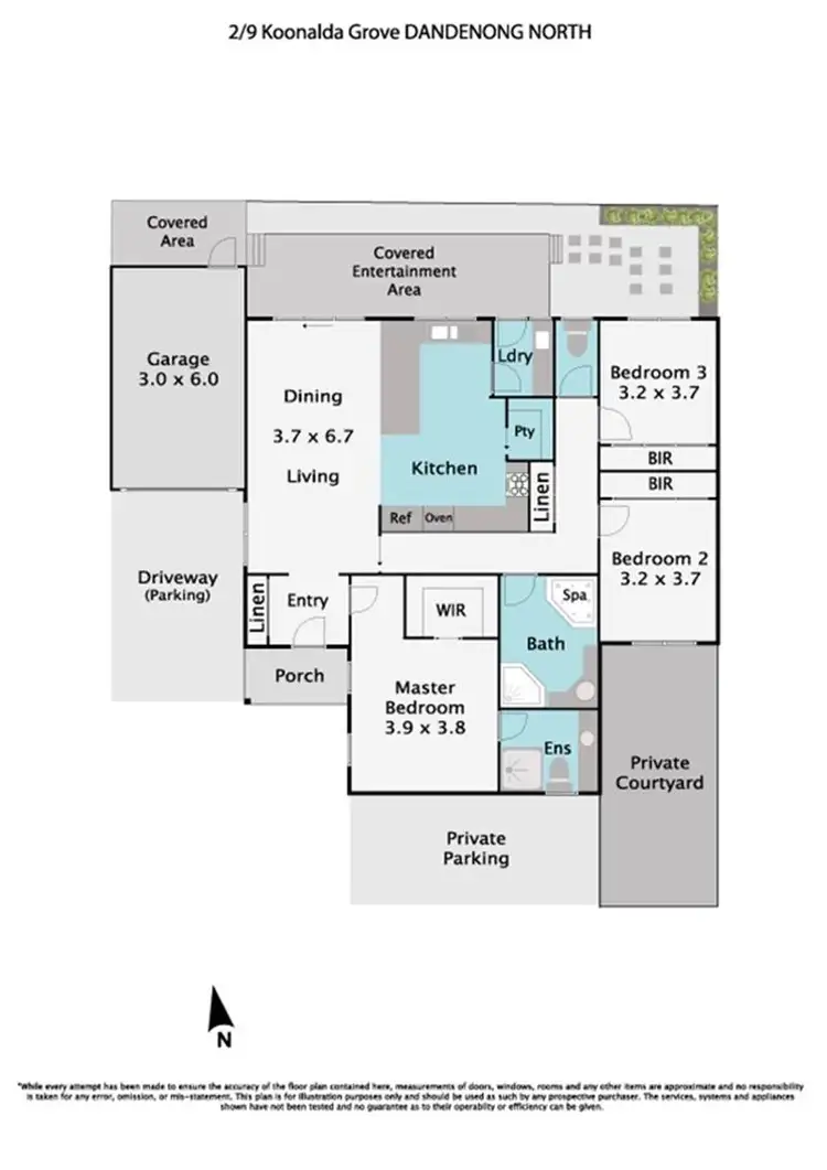 Floorplan of Homely unit listing, 2/9 Koonalda Grove, Dandenong North VIC 3175