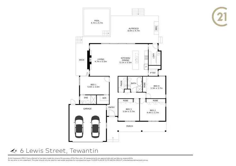 Floorplan of Homely house listing, 6 Lewis Street, Tewantin QLD 4565