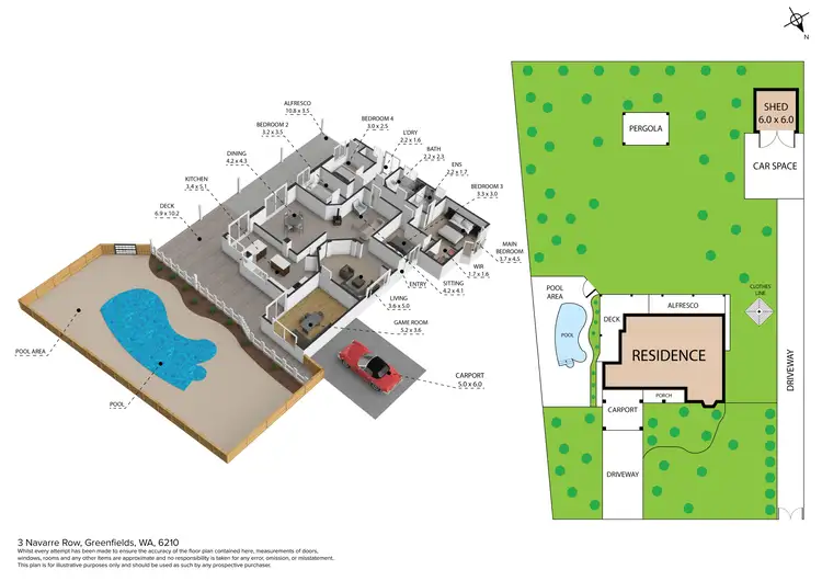 Floorplan of Homely house listing, 3 Navarre Row, Greenfields WA 6210