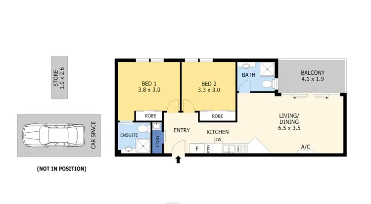 Floorplan of Homely apartment listing, 102/2 Ulupna Road, Ormond VIC 3204