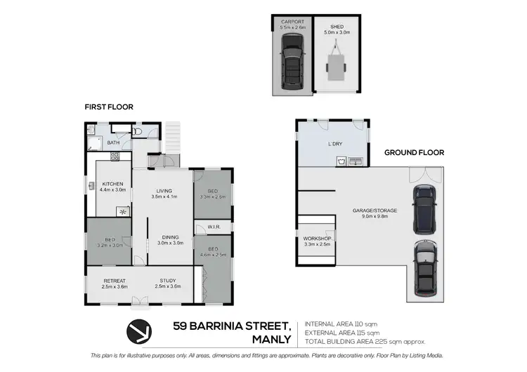 Floorplan of Homely house listing, 59 Barrinia Street, Manly QLD 4179