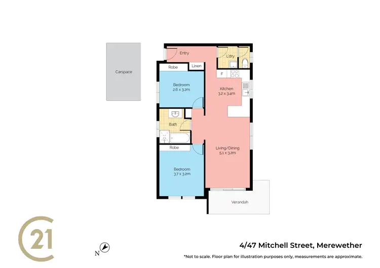 Floorplan of Homely unit listing, 4/47 Mitchell Street, Merewether NSW 2291
