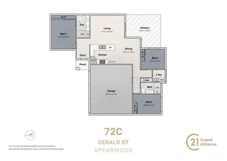Floorplan of Homely villa listing, 72C Gerald Street, Spearwood WA 6163