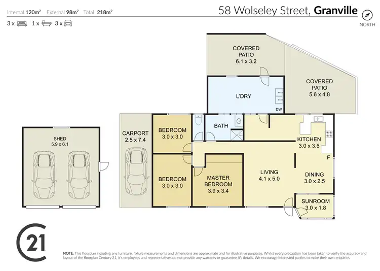 Floorplan of Homely house listing, 58 Wolseley Street, Granville QLD 4650