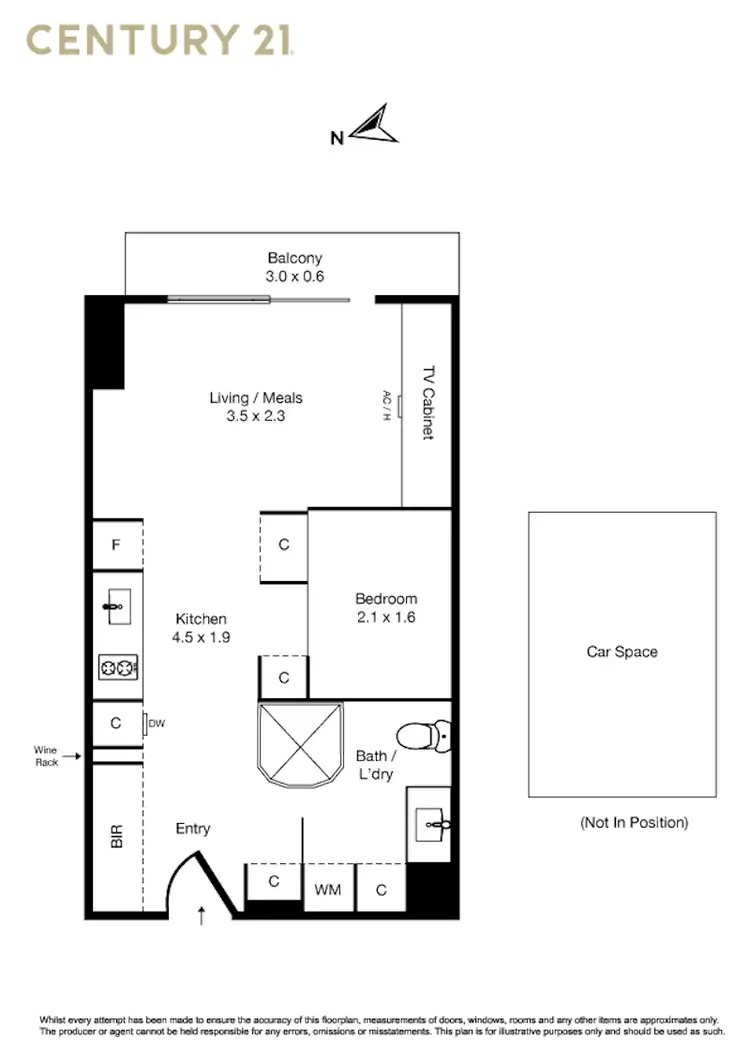 Floorplan of Homely studio listing, 229/18-34 Station Street, Sandringham VIC 3191