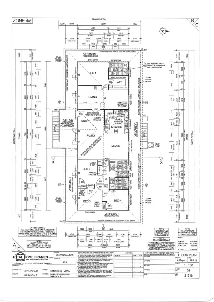 Floorplan of Homely house listing, 6 Honeybush Vista, Jarrahdale WA 6124