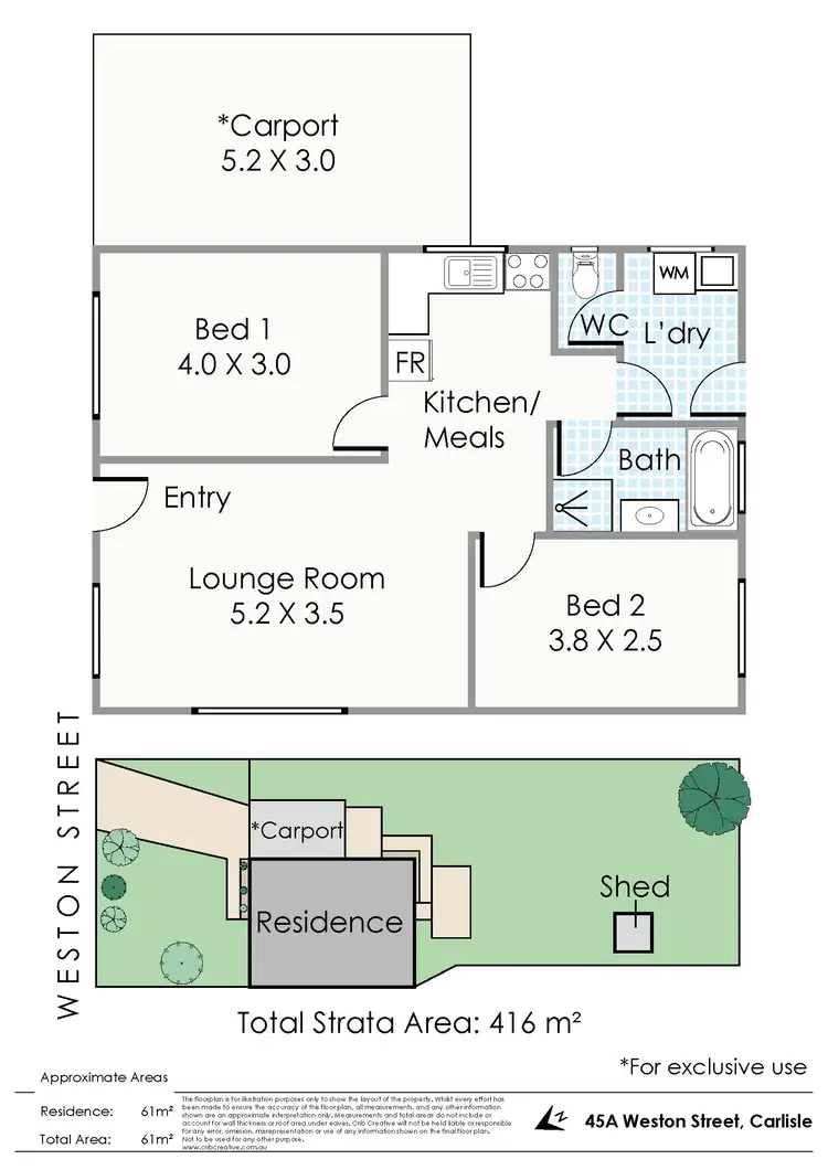 Floorplan of Homely house listing, 45A Weston Street, Carlisle WA 6101