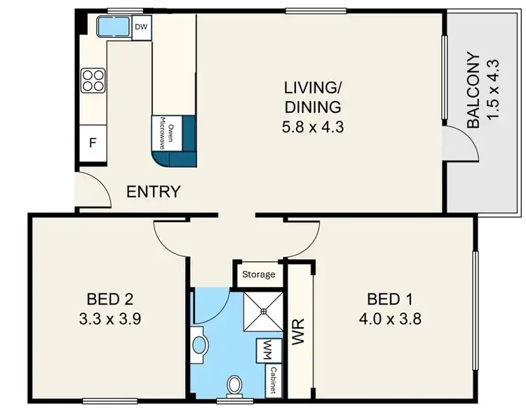 Floorplan of Homely unit listing, 9/26 Wangee Road, Lakemba NSW 2195