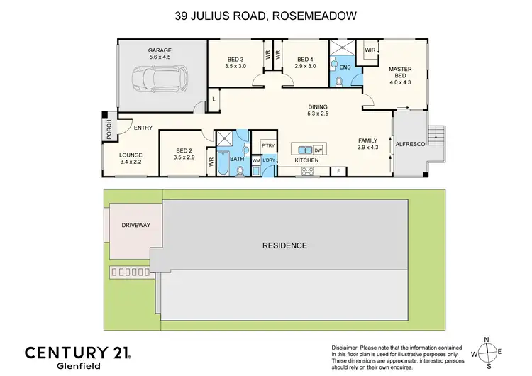 Floorplan of Homely house listing, 39 Julius Road, Rosemeadow NSW 2560