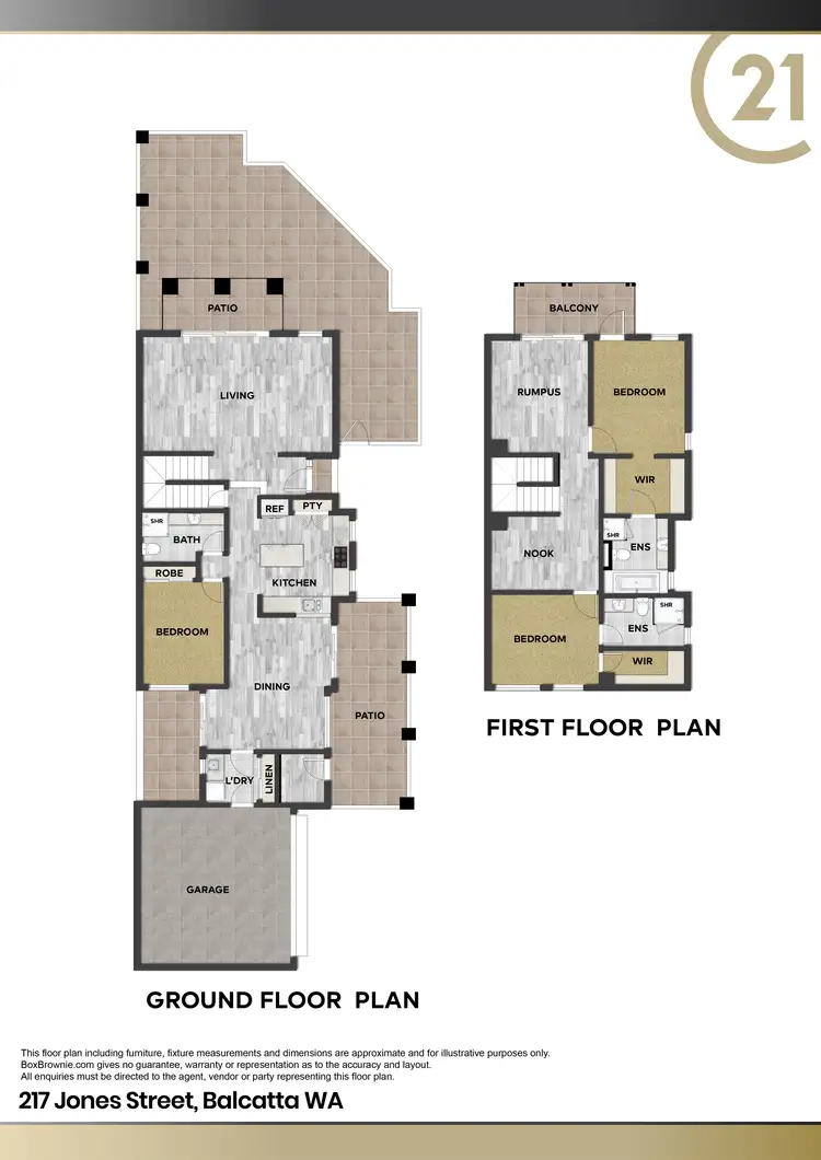 Floorplan of Homely townhouse listing, 217 Jones Street, Balcatta WA 6021
