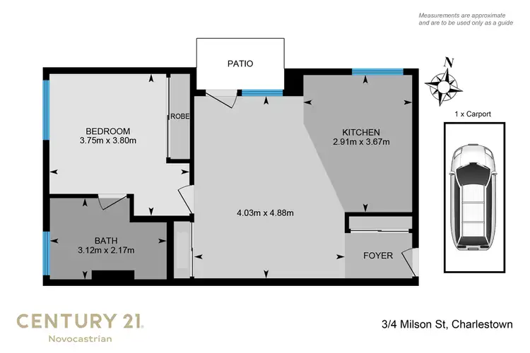 Floorplan of Homely unit listing, 3/4 Milson Street, Charlestown NSW 2290