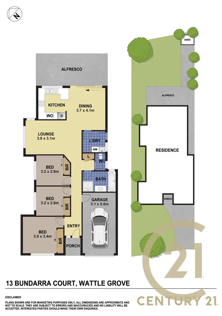 Floorplan of Homely house listing, 13 Bundarra Court, Wattle Grove NSW 2173