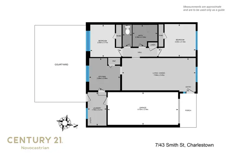 Floorplan of Homely unit listing, 7/43 Smith Street, Charlestown NSW 2290