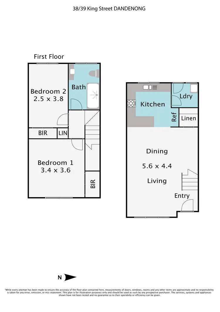 Floorplan of Homely townhouse listing, 38/39 King Street, Dandenong VIC 3175