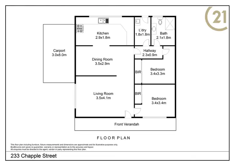 Floorplan of Homely house listing, 233 Chapple Street, Broken Hill NSW 2880
