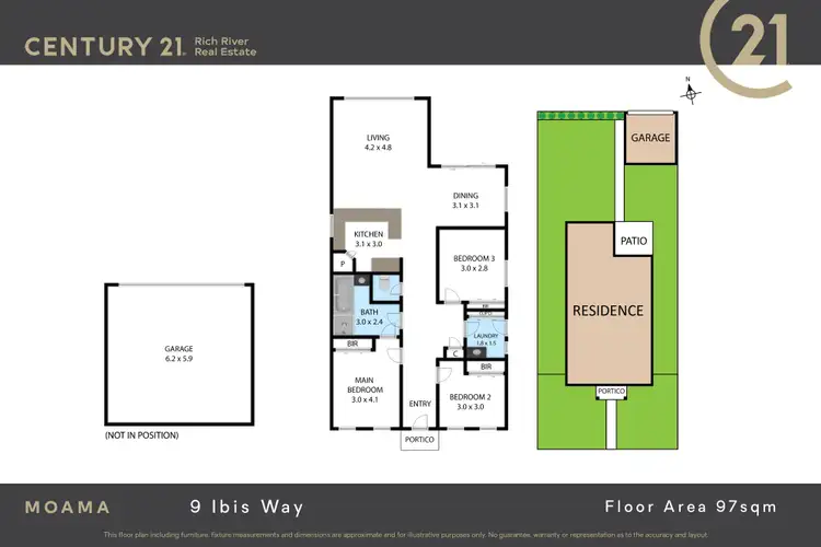 Floorplan of Homely house listing, 9 Ibis Way, Moama NSW 2731