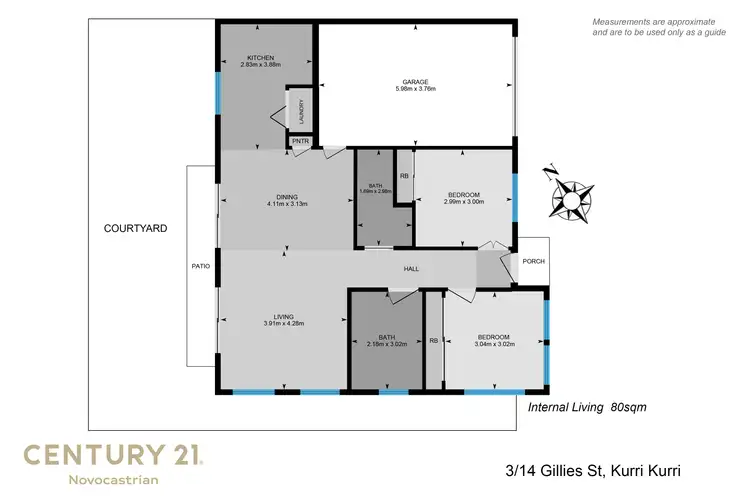 Floorplan of Homely villa listing, 3/14 Gillies Street, Kurri Kurri NSW 2327