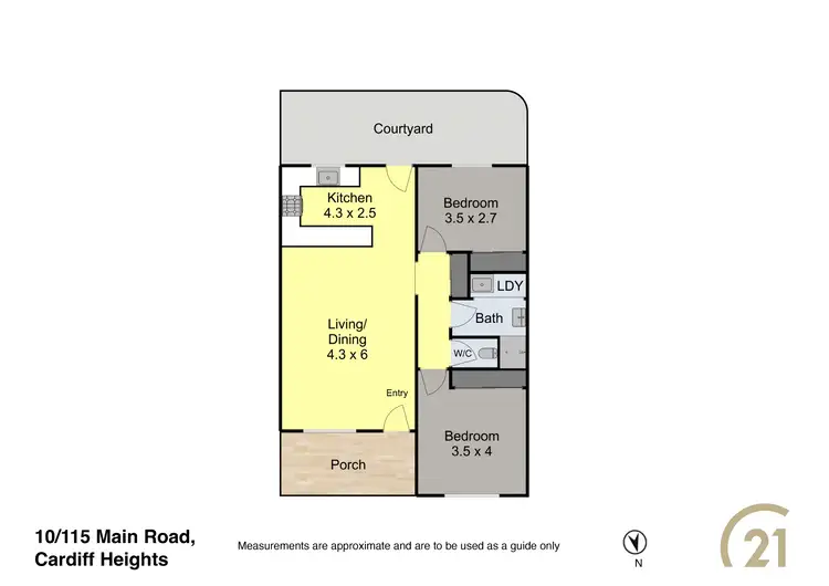 Floorplan of Homely villa listing, 10/115 Main Road, Cardiff Heights NSW 2285