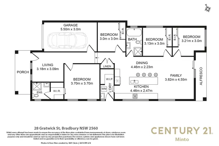 Floorplan of Homely house listing, 28 Gratwick Street, Bradbury NSW 2560
