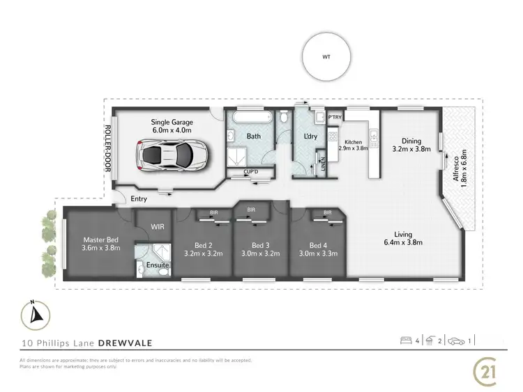 Floorplan of Homely house listing, 10 Phillips Lane, Drewvale QLD 4116