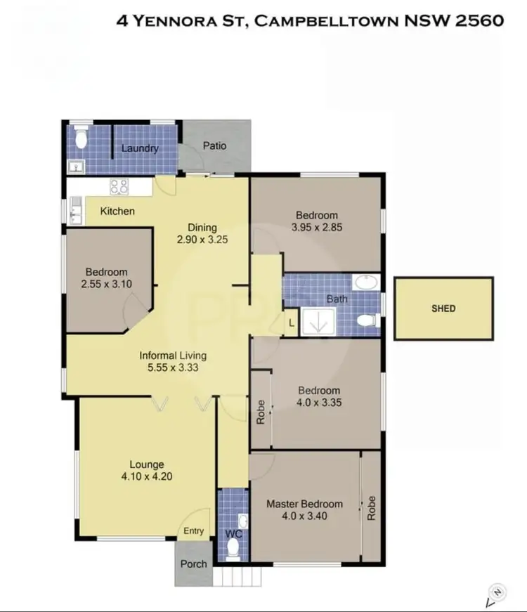 Floorplan of Homely house listing, 4 Yennora Street, Campbelltown NSW 2560