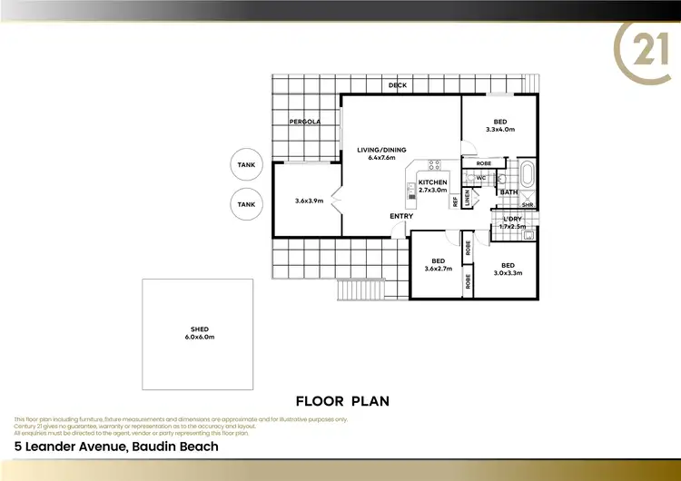 Floorplan of Homely house listing, 5 Leander Avenue, Baudin Beach SA 5222