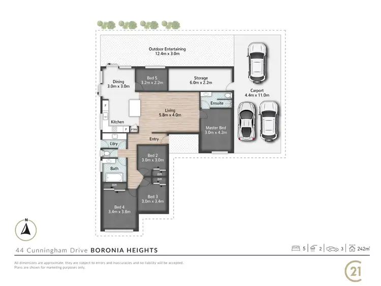 Floorplan of Homely house listing, 44 Cunningham Drive, Boronia Heights QLD 4124