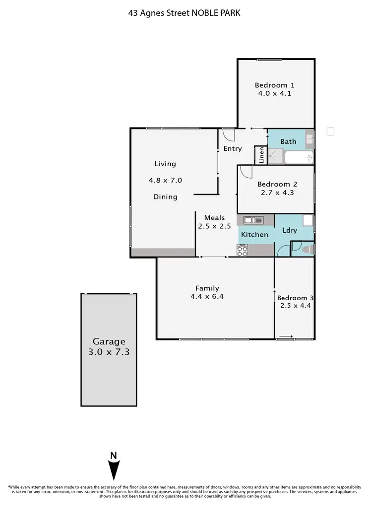 Floorplan of Homely house listing, 43 Agnes Street, Noble Park VIC 3174