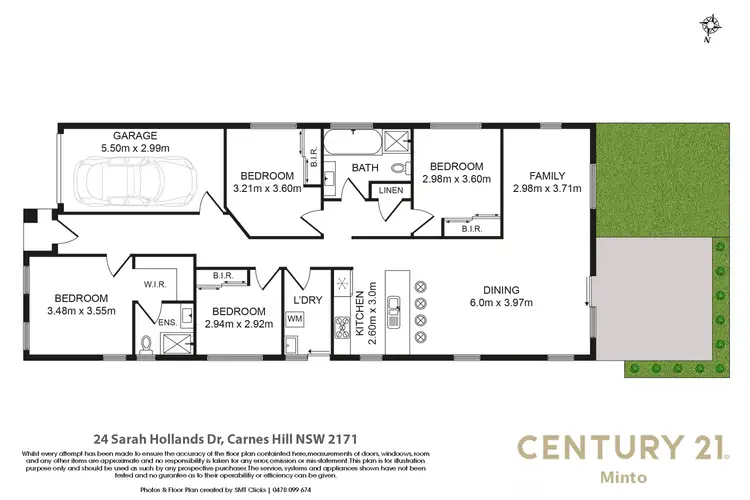 Floorplan of Homely house listing, 24 Sarah Hollands Drive, Carnes Hill NSW 2171