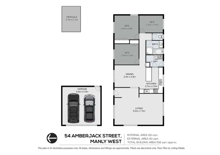 Floorplan of Homely house listing, 54 Amberjack Street, Manly West QLD 4179