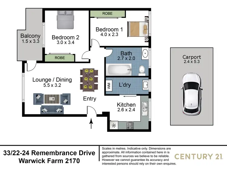 Floorplan of Homely unit listing, 33/22-24 Remembrance Avenue, Warwick Farm NSW 2170