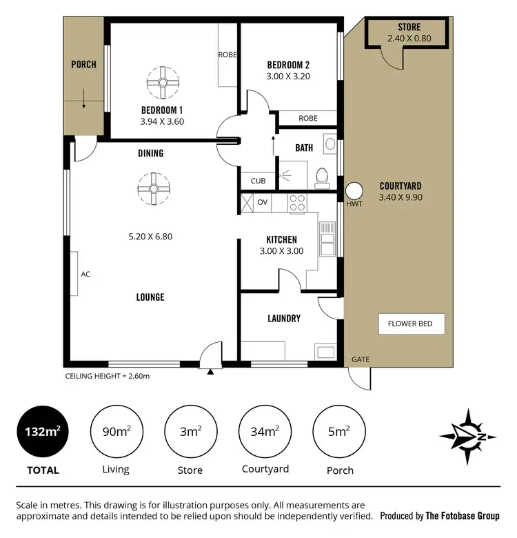 Floorplan of Homely unit listing, 1/34 Arundel Road, Brighton SA 5048