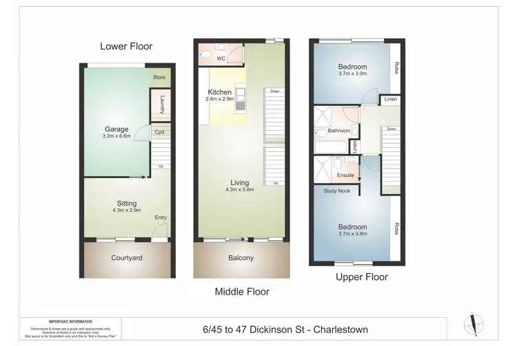 Floorplan of Homely townhouse listing, 6/45-47 Dickinson Street, Charlestown NSW 2290