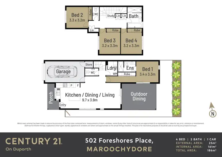 Floorplan of Homely townhouse listing, 502 Foreshore Place, Maroochydore QLD 4558