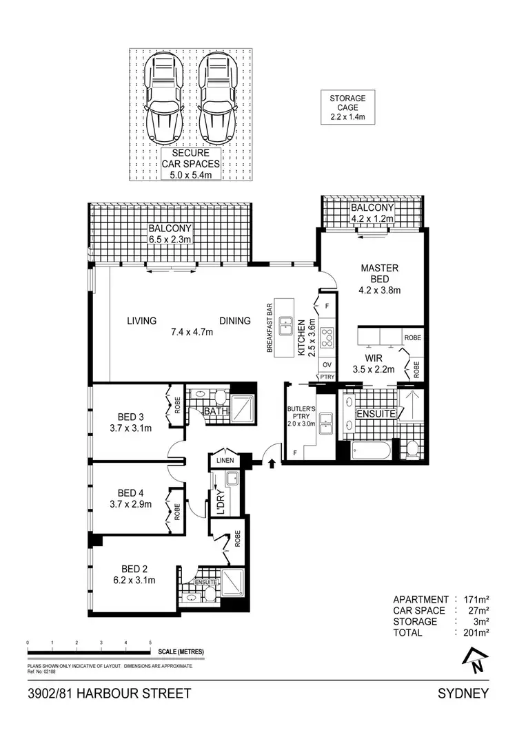 Floorplan of Homely apartment listing, Sub Penthouse/81 Harbour Street, Haymarket NSW 2000