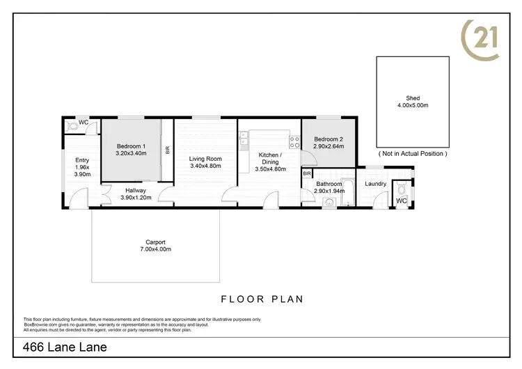 Floorplan of Homely house listing, 466 Lane Lane, Broken Hill NSW 2880